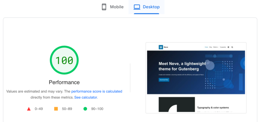 neve-pagespeed neve-pagespeed
