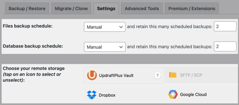 updraftplussettings updraftplussettings