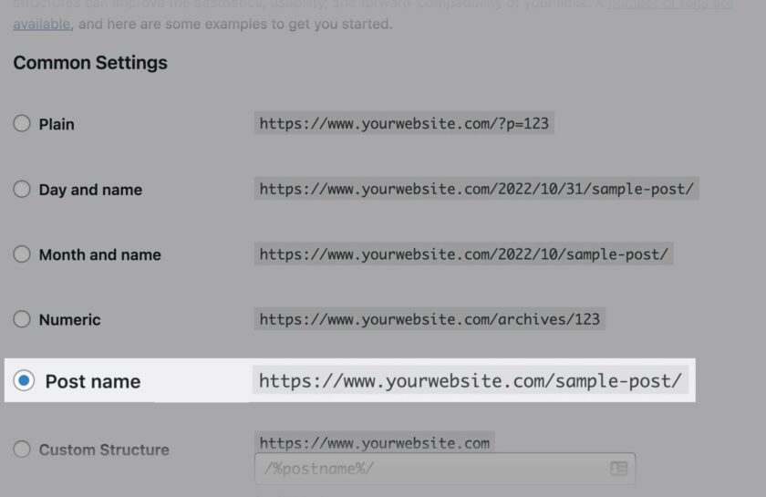 wordpresspermalinksettings wordpresspermalinksettings